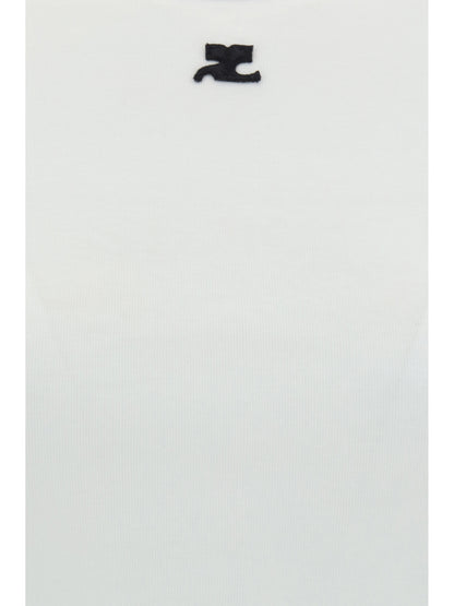 Courrèges Logo T-shirt - Heritage White/Black