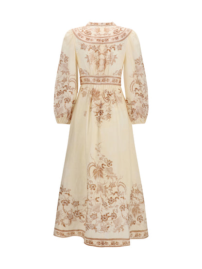 ZIMMERMANN Indra Plunge floral Dress