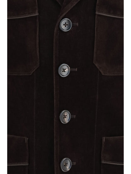 Tom Ford Cotton-blend Blazer - Brown Multicolor