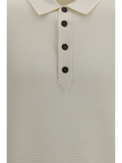 Zegna Long-sleeve cashmere Polo Shirt - 001