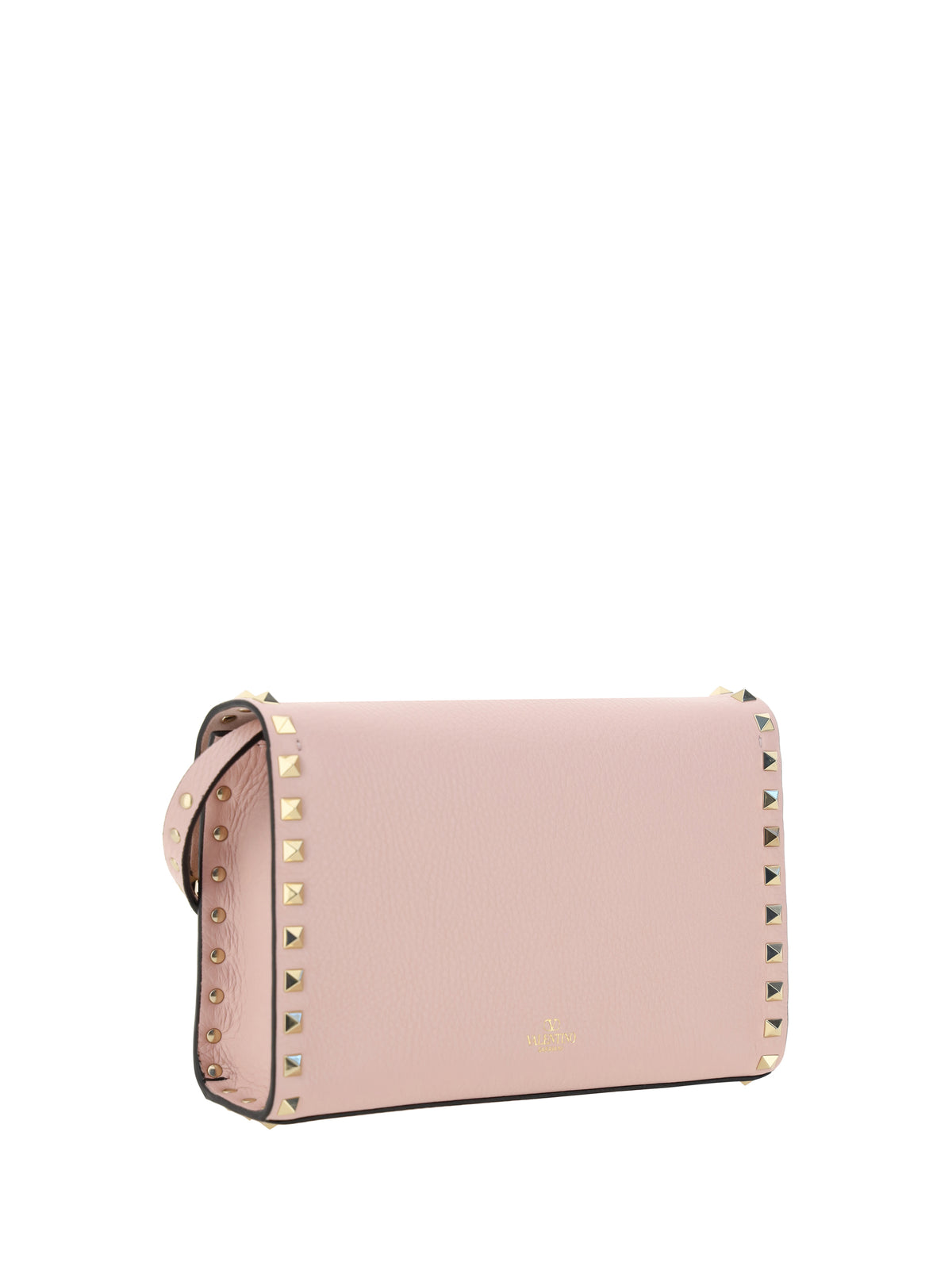 Valentino Garavani Rockstud mini Shoulder Bag in garnet calfskin - Rose Quartz