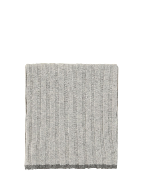 Brunello Cucinelli Cashmere Scarf - Ciottolo+Grigio Dark