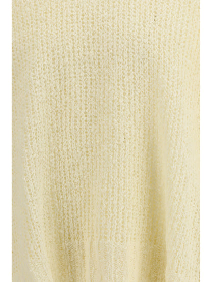 Jil Sander Openwork Sweater - Eggshell