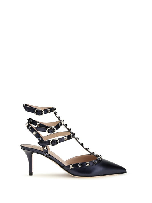 VALENTINO GARAVANI Rockstud Pumps in laminated leather