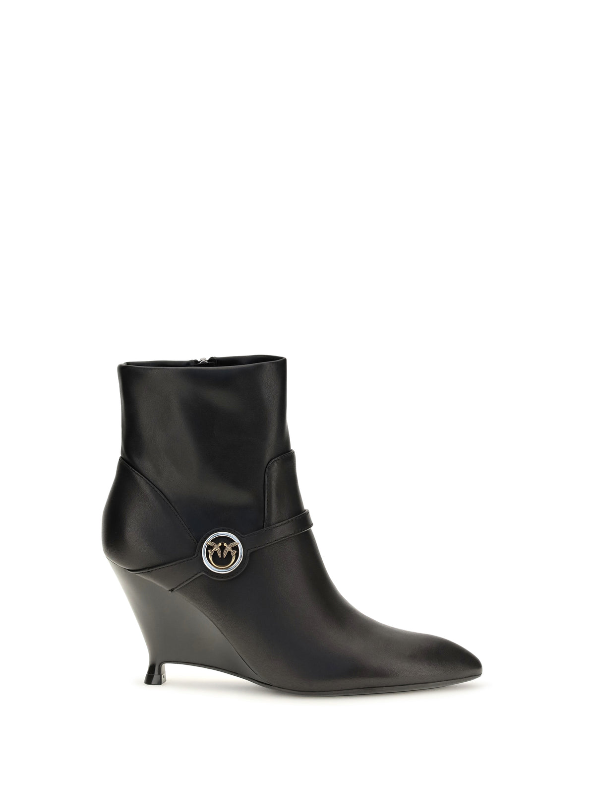 Pinko Gwen leather ankle Boots - Black