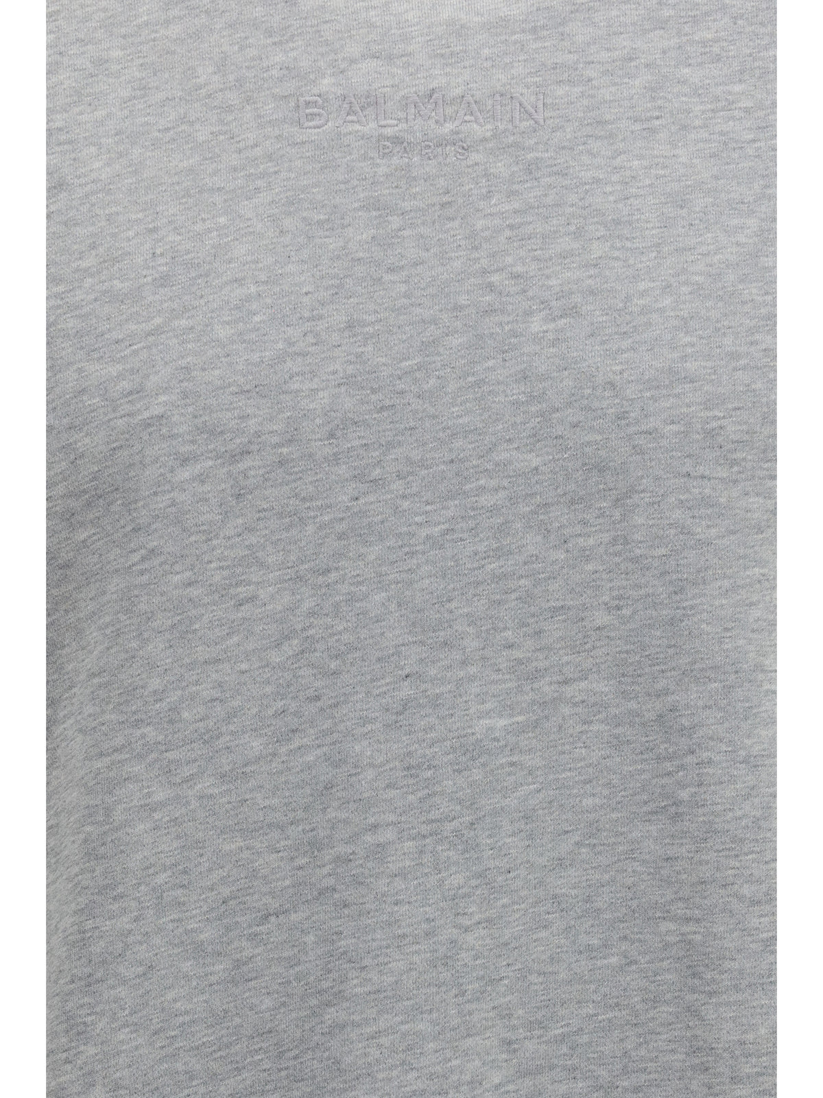Balmain Embroidered logo crewneck Sweatshirt - Gris Chiné/Gris Chiné