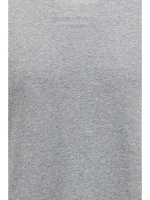 Balmain Embroidered logo crewneck Sweatshirt - Gris Chiné/Gris Chiné