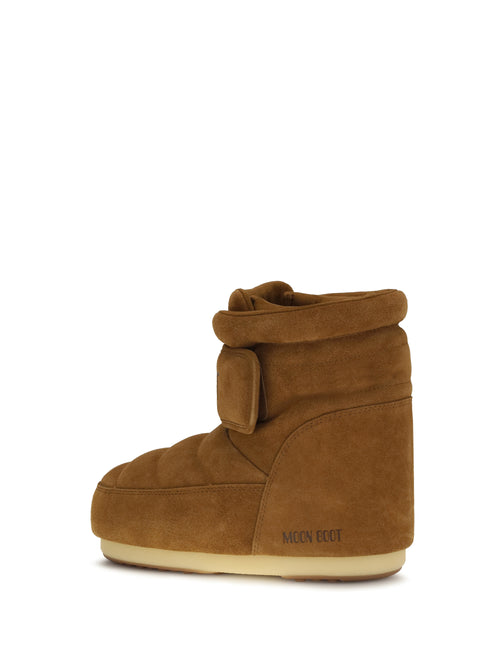 Moon Boot Icon Strap suede Boots - Cognac