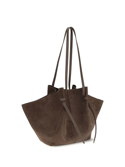 Yuzefi Mochi large suede Shoulder Bag - Nutmeg