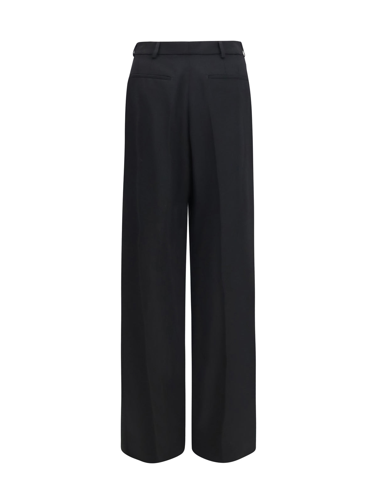 Saint Laurent Fluid Grain de Poudre Pants - Noir