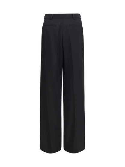 Saint Laurent Fluid Grain de Poudre Pants - Noir