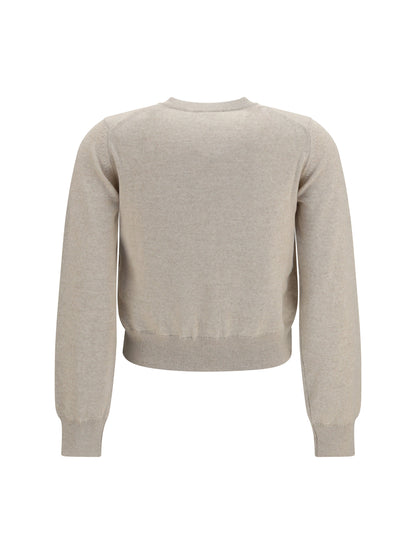 Maison Kitsuné Baby Fox Cardigan - Light Beige Melange