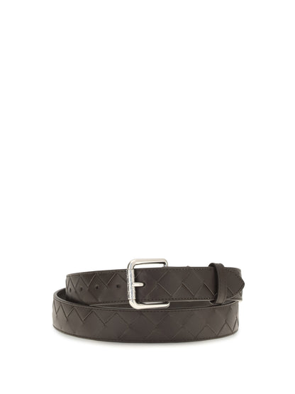 Bottega Veneta Intrecciato Belt - Fondant-Silver
