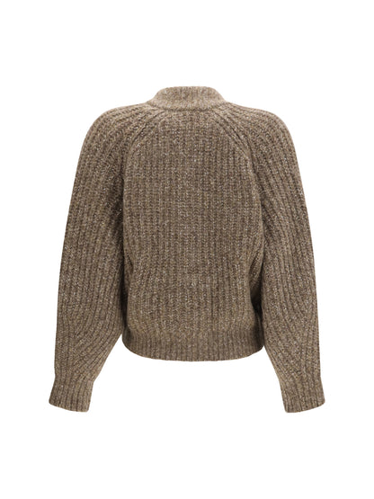 Brunello Cucinelli Sequin Cardigan - Fango+Camel