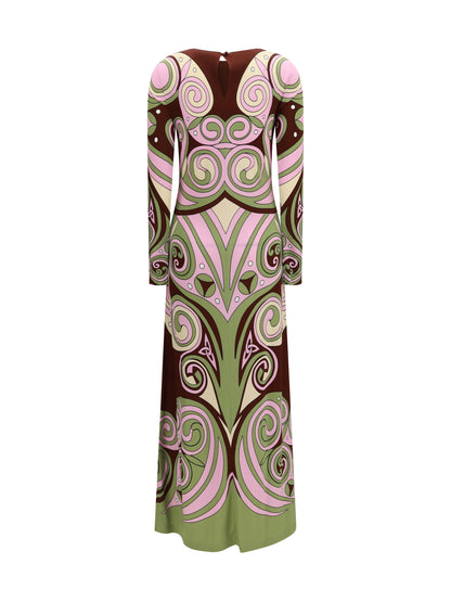 La Double J Fitted A line Dress - Kells Swirl Placée