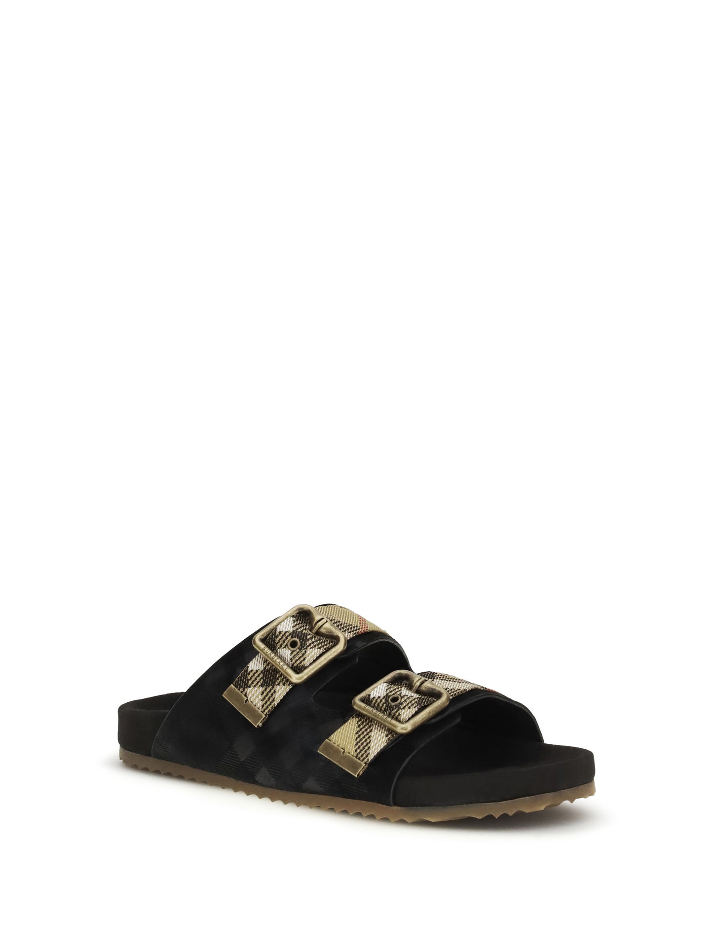 BURBERRY Urchin suede Check Sandals