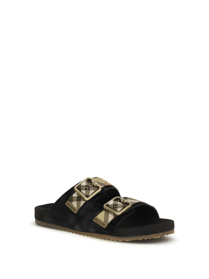 BURBERRY Urchin suede Check Sandals