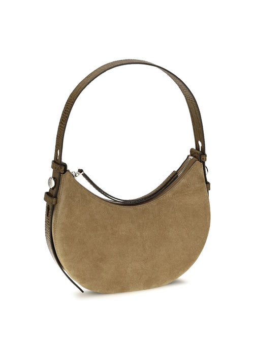 Tory Burch Romy suede crescent Shoulder Bag - Stone