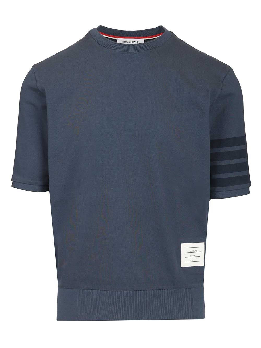 Thom Browne T-Shirt 4 Bar - Blue