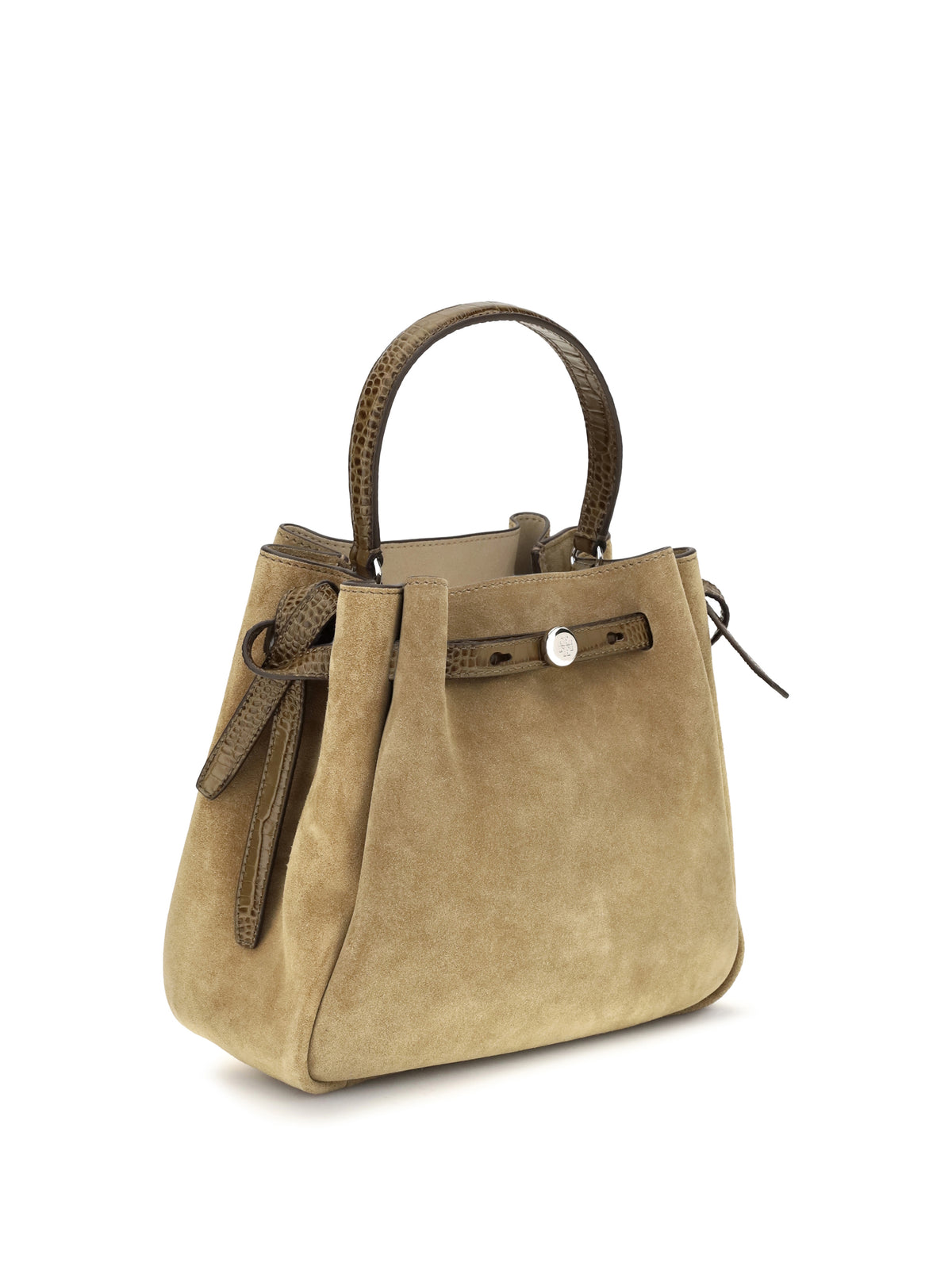 Tory Burch Romy suede Bucket Bag - Stone