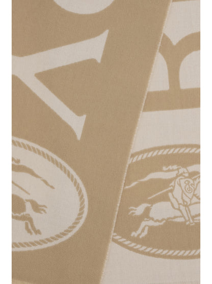 BURBERRY Logo wool Scarf