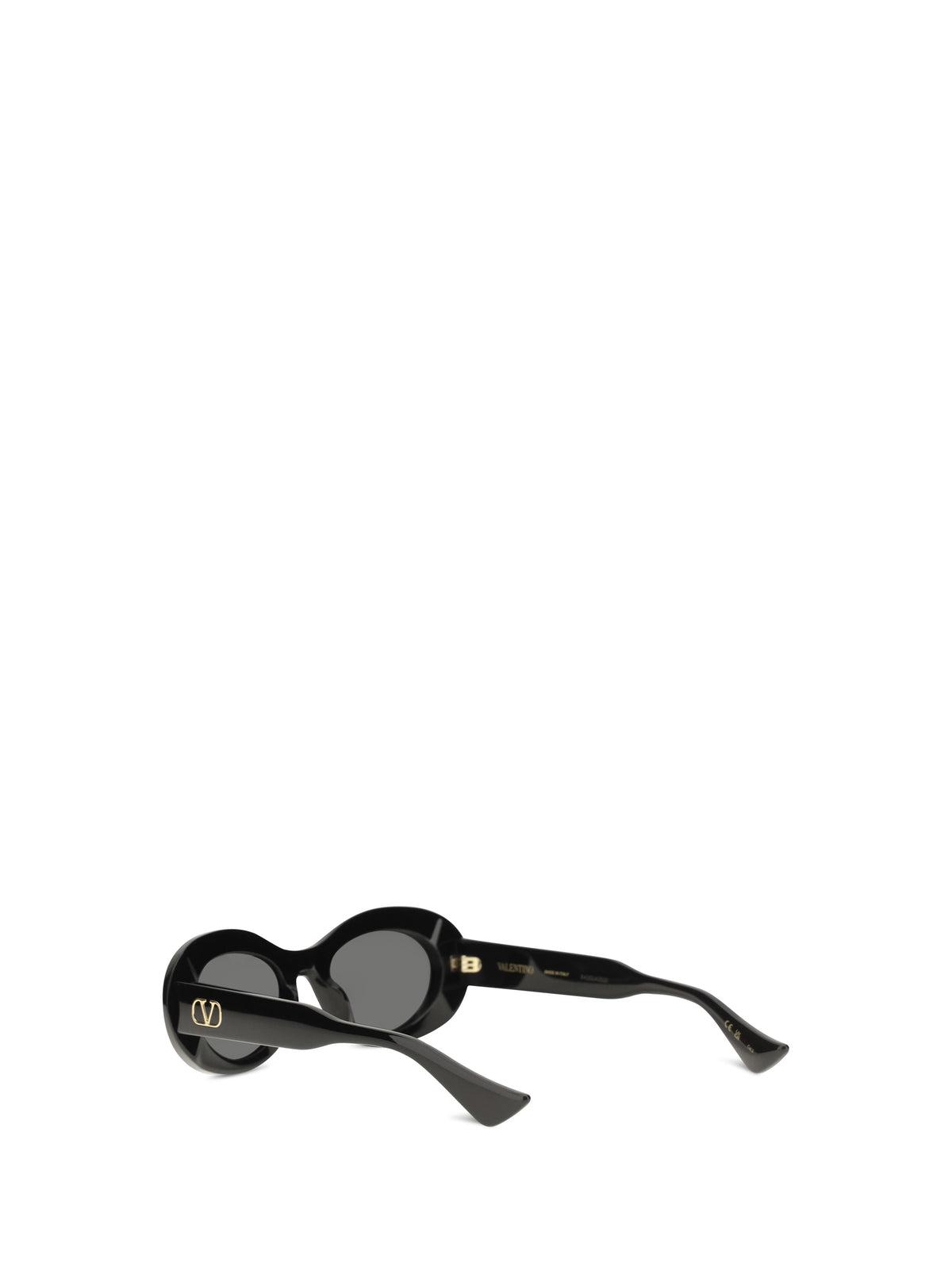 Valentino Garavani VG0057S Oval Sunglasses - Black-Black-Grey