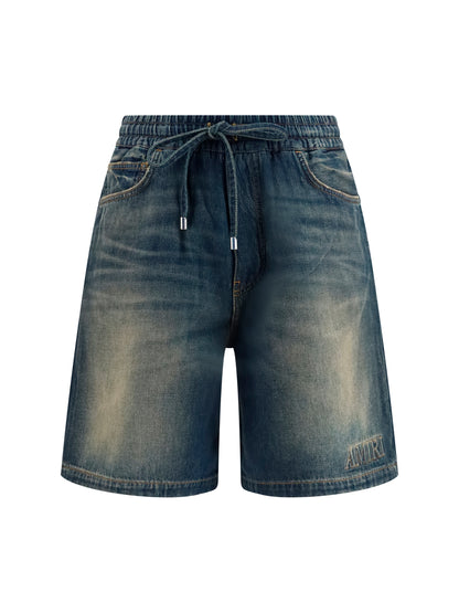 Amiri Drawstring denim Shorts - Sandstone