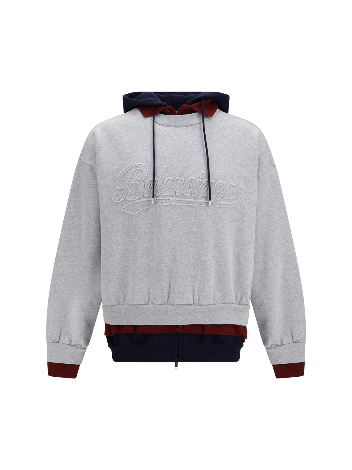 Balenciaga Three-layer Hoodie - Heather Grey