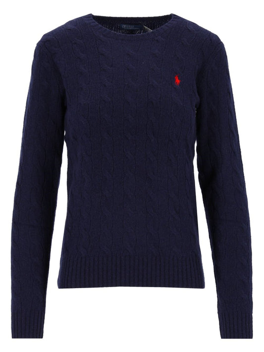 Polo Ralph Lauren Cable-Knit Wool And Cashmere Crewneck Sweater - Blue