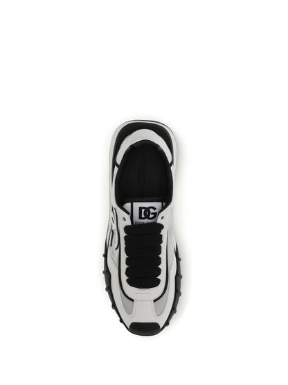 Dolce & Gabbana DG Logo leather Sneakers - White/White