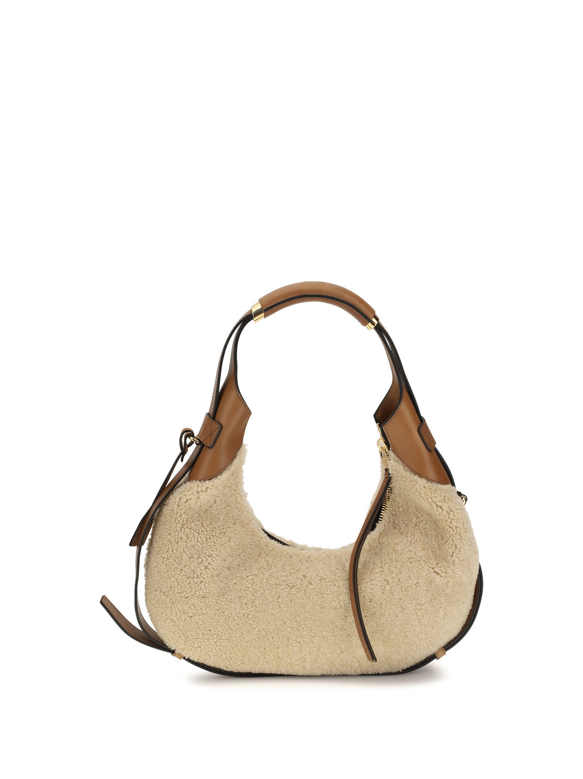 Moschino Medium Handle Me Hobo Shoulder Bag - Beige