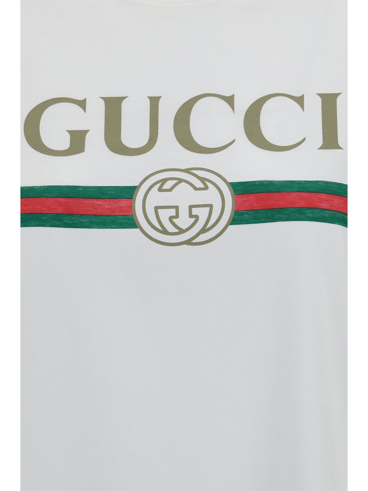 Gucci Cotton and silk jersey T-shirt - Off White/Mc