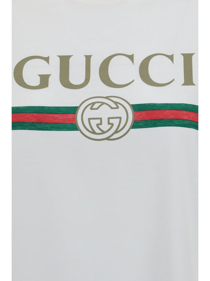 Gucci Cotton and silk jersey T-shirt - Off White/Mc