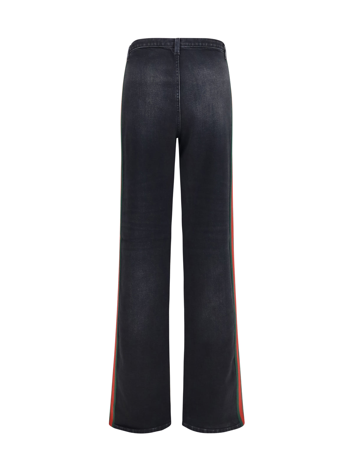 Gucci Stretch cotton Jeans with Web stripe - Black