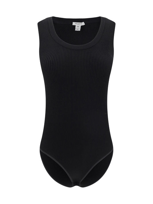 ALAÏA Ribbed design Bodysuit