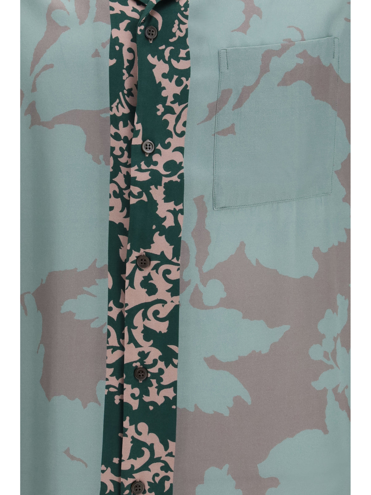 Dries Van Noten Carltone short-sleeve Shirt - Petrol