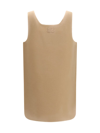 Miu Miu Waxed double wool Dress - Hazelnut