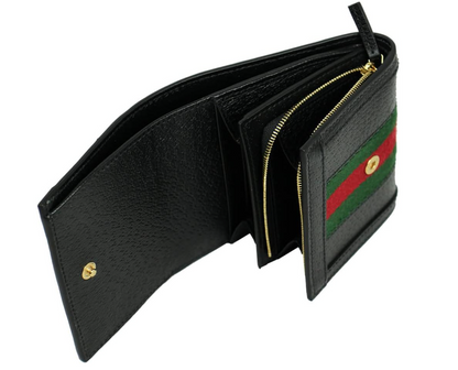 Gucci Web Striped Bi-Fold Wallet