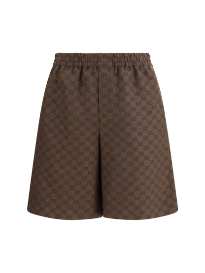 GUCCI GG fabric Shorts in a linen blend