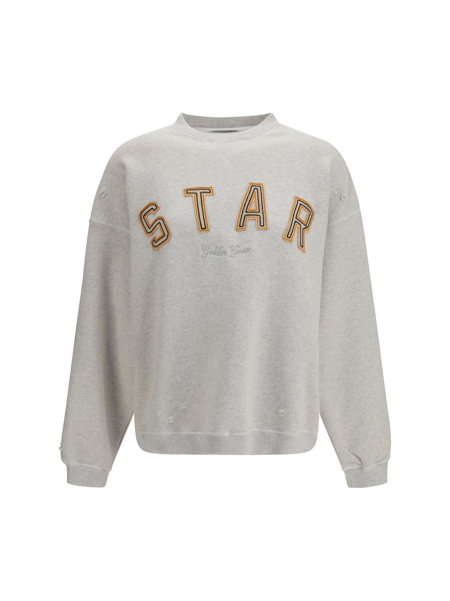 GOLDEN GOOSE Sweatshirt crewneck in cotton with contrasting logo