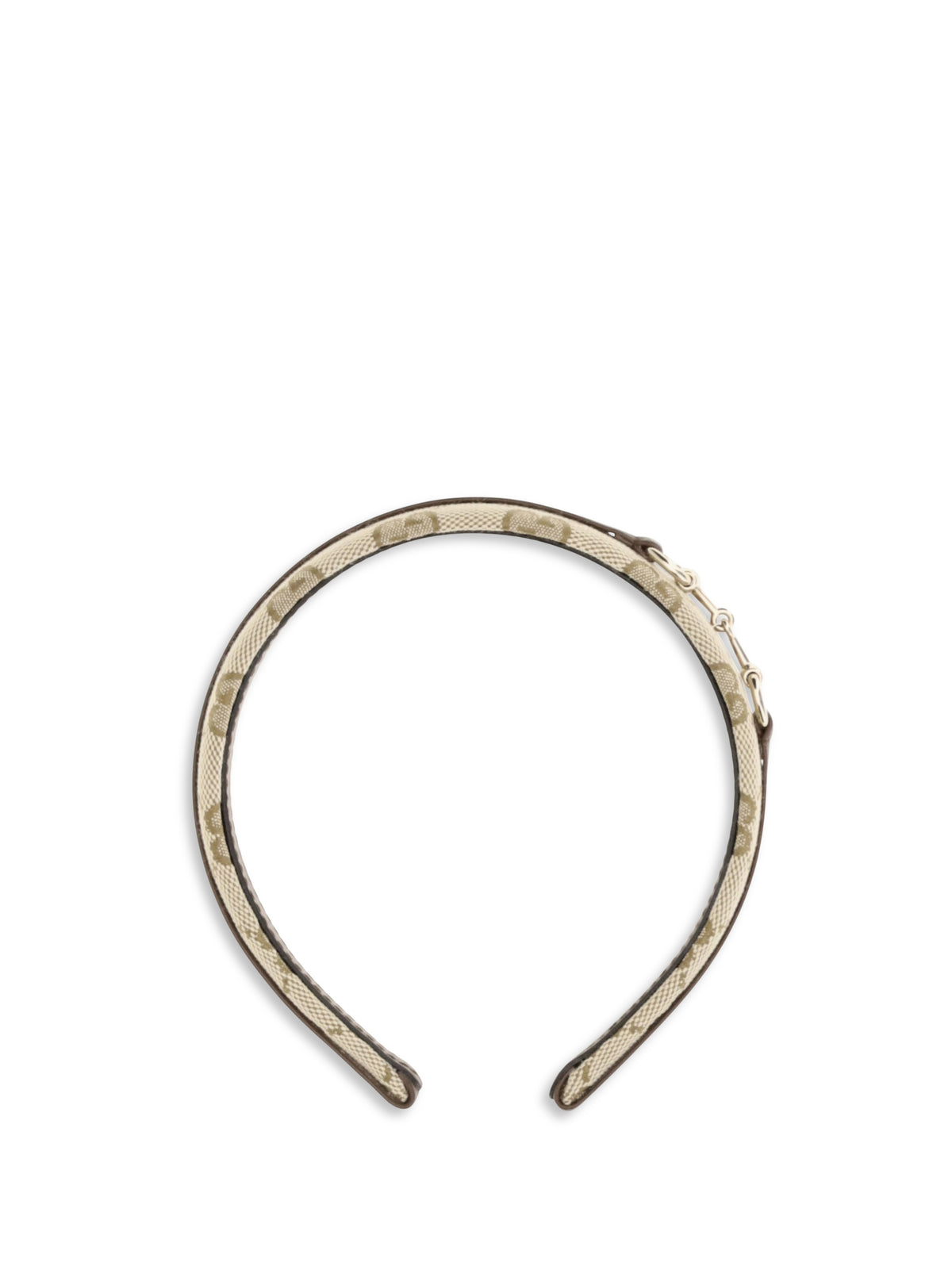Gucci GG Monogram Headband with horsebit for Girl - Coffee/Dark Brown