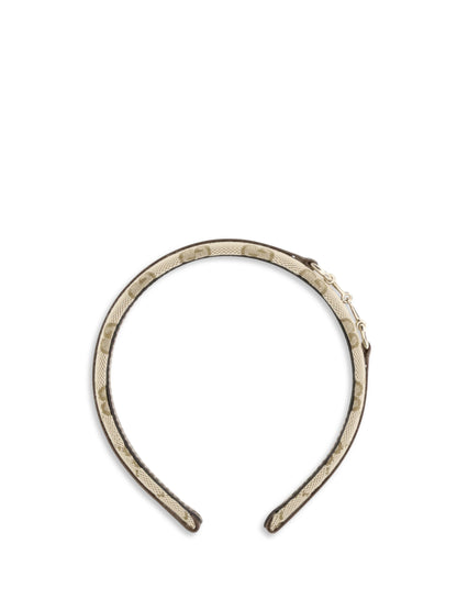 Gucci GG Monogram Headband with horsebit for Girl - Coffee/Dark Brown