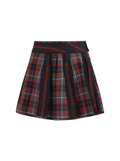 Vivienne Westwood Bell virgin wool mini Skirt - Charcoal/Red
