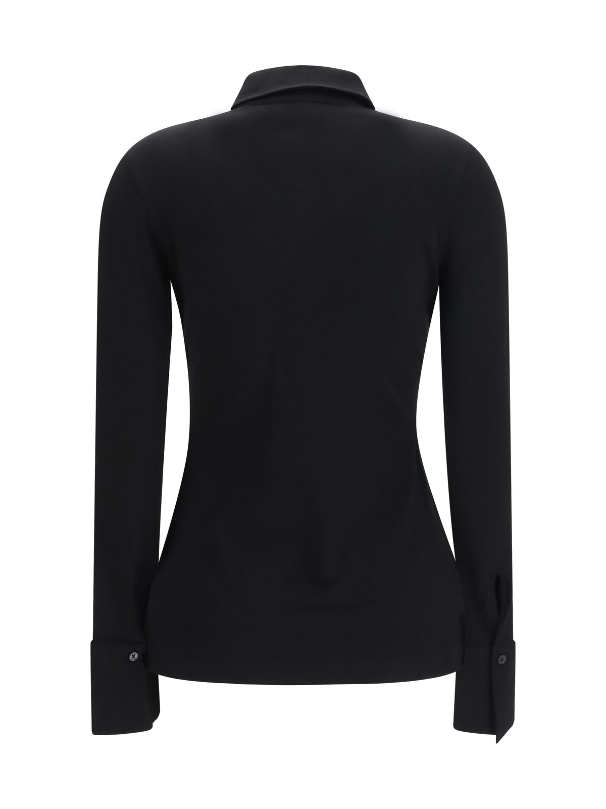 Toteme Viscose Shirt with high cuffs - Black