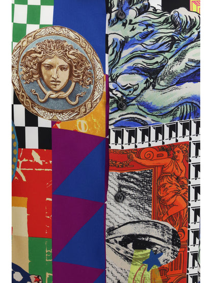 Versace Medusa print silk twill Shirt - Multicolor