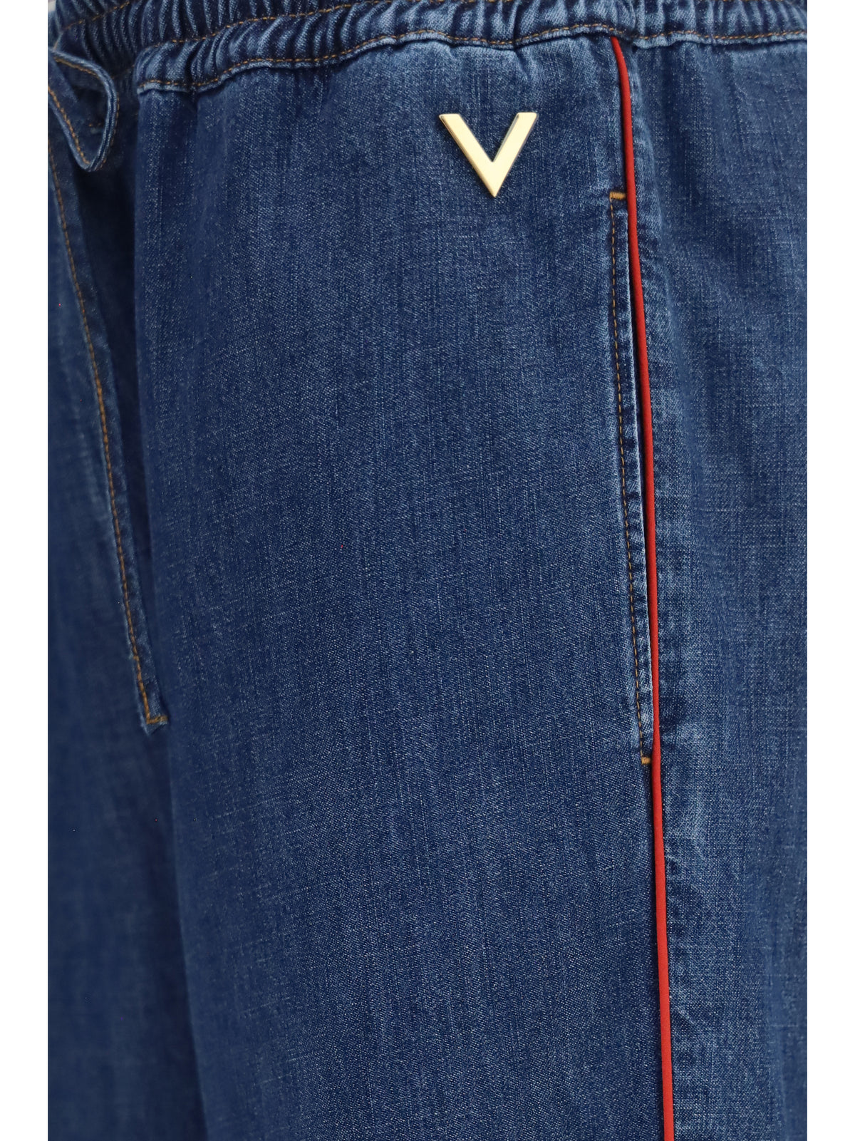 Valentino Lightweight wide-leg denim Pants - Denim Dark