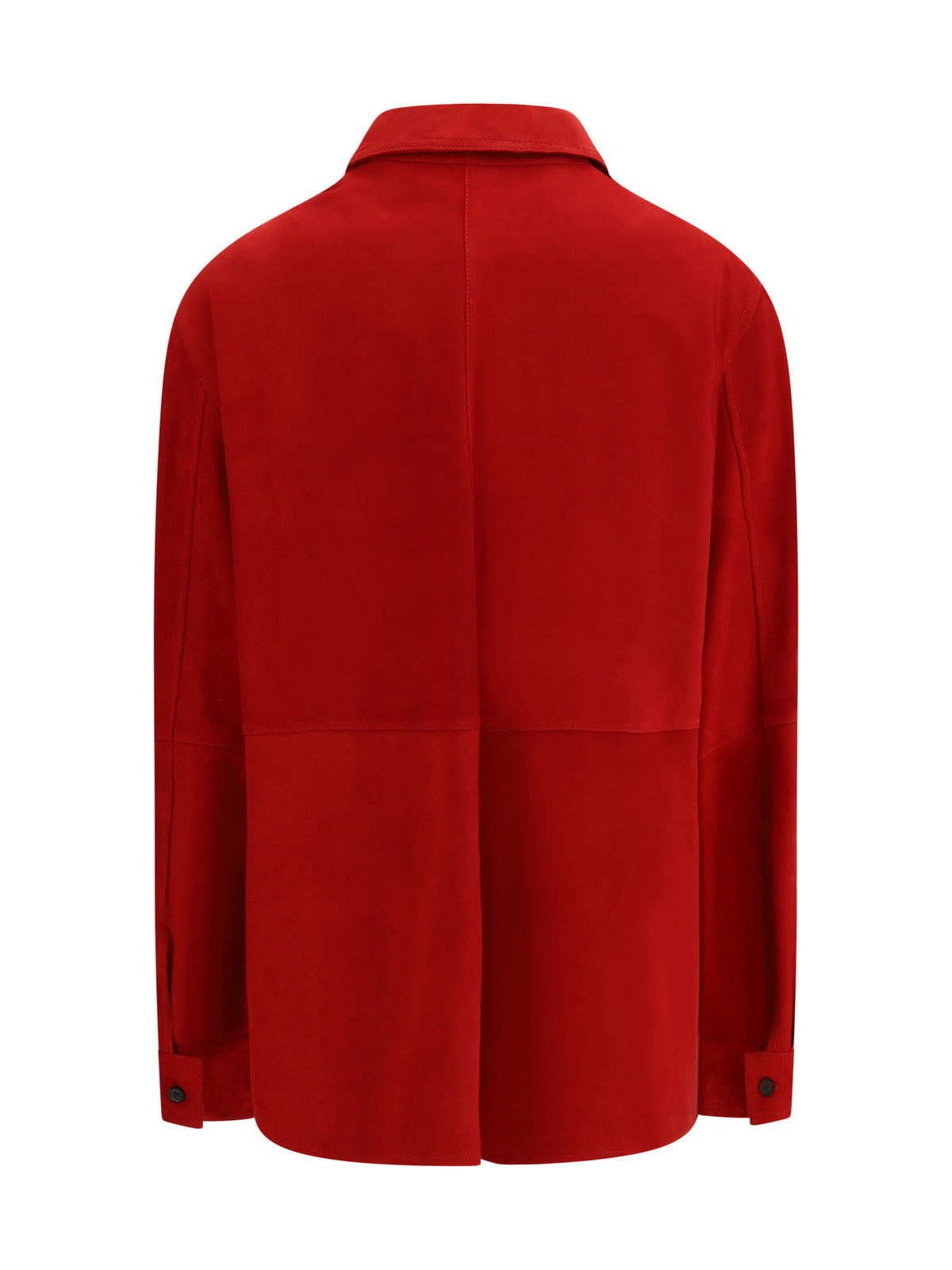 Toteme Suede Shirt Jacket - Poppy