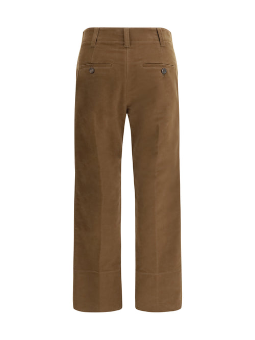 Brunello Cucinelli Stretch cotton cigarette Pants - Cacao