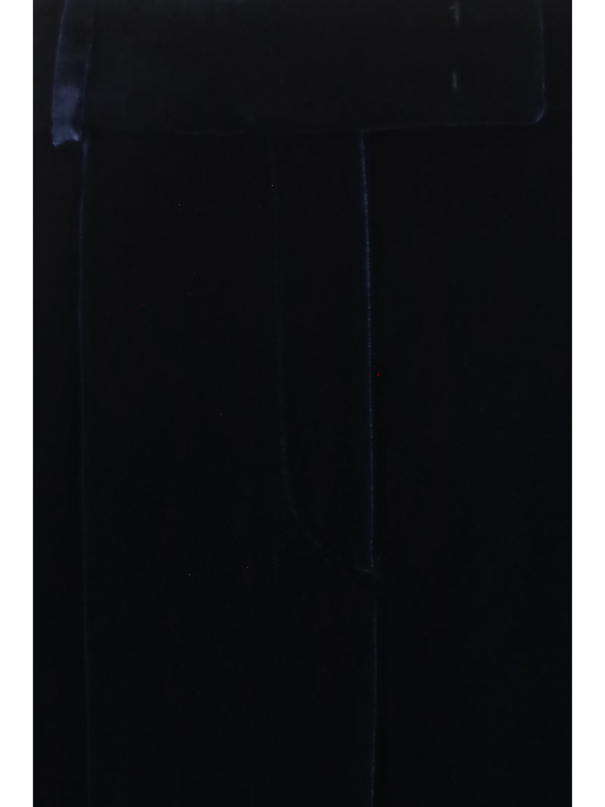 Giorgio Armani Wide leg Pants with double pleats in viscose and silk velvet - Night Sky