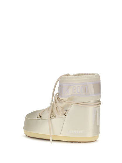Moon Boot Icon Low Pearly Ankle Boots - Ivory